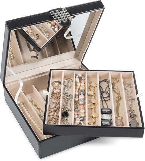 metal jewelry necklace box|best jewelry box for necklaces.